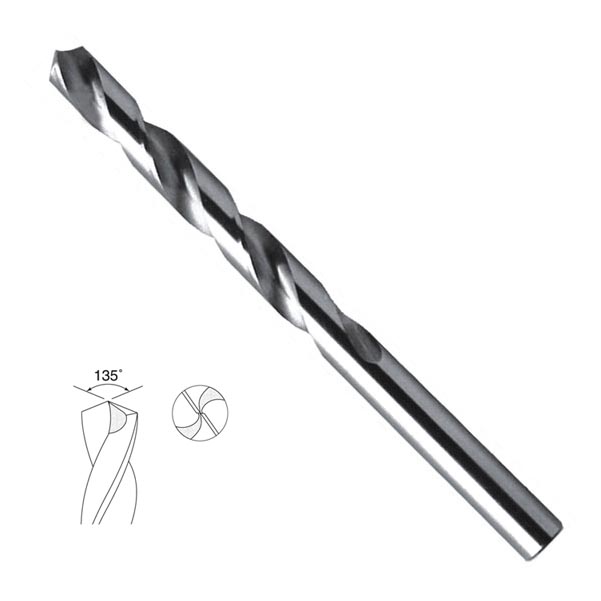 DIN338 fully ground bright finish